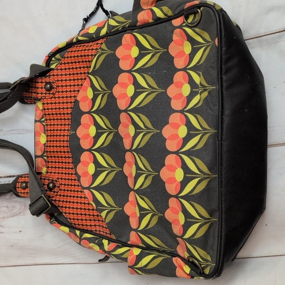 Petunia Pickle Bottom Diaper Satchel Bookbag Purse Bright Bold Floral Design - Picture 6 of 8